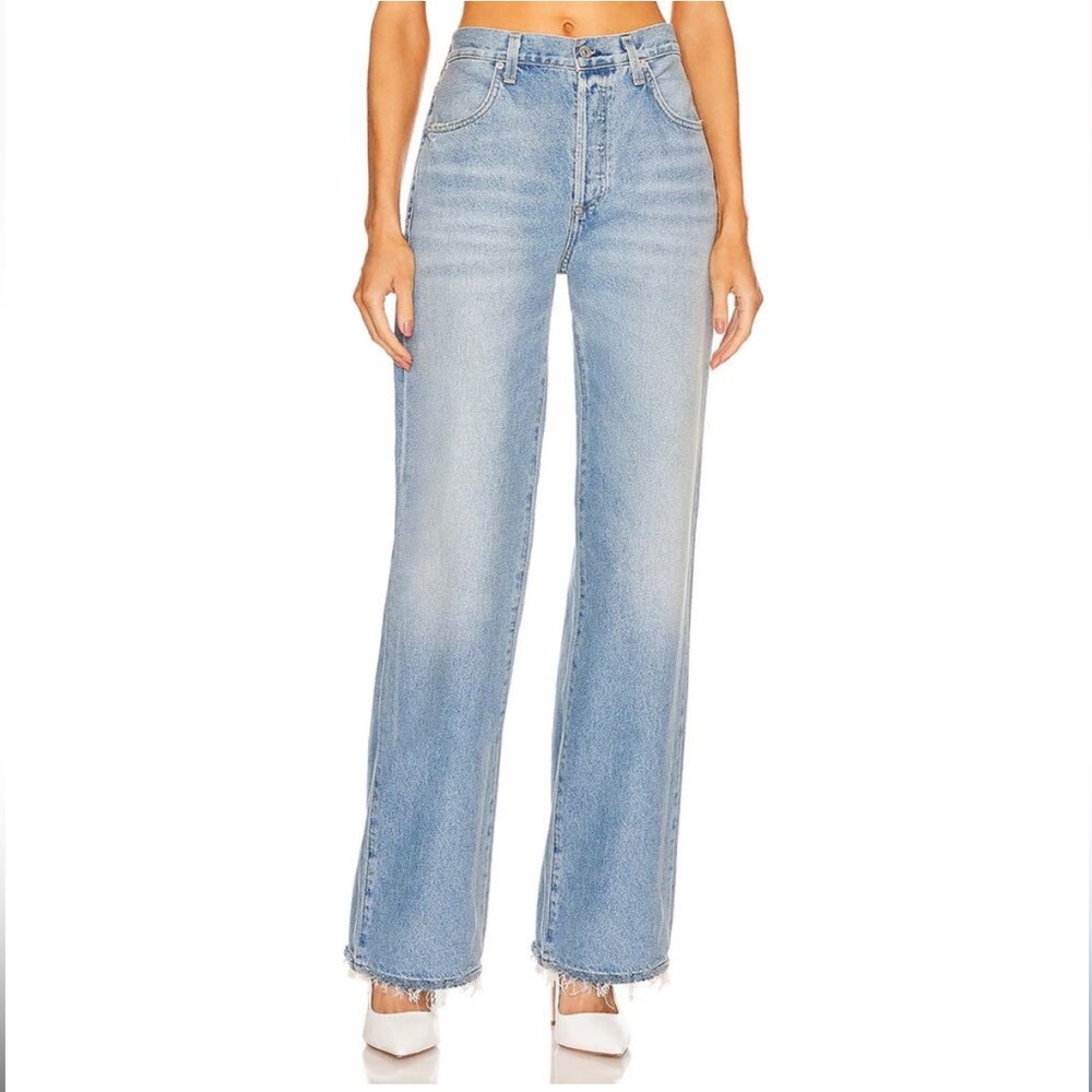 Citizens of Humanity Annina Jean Size 24 - Light Wash Distressed Wide Leg High